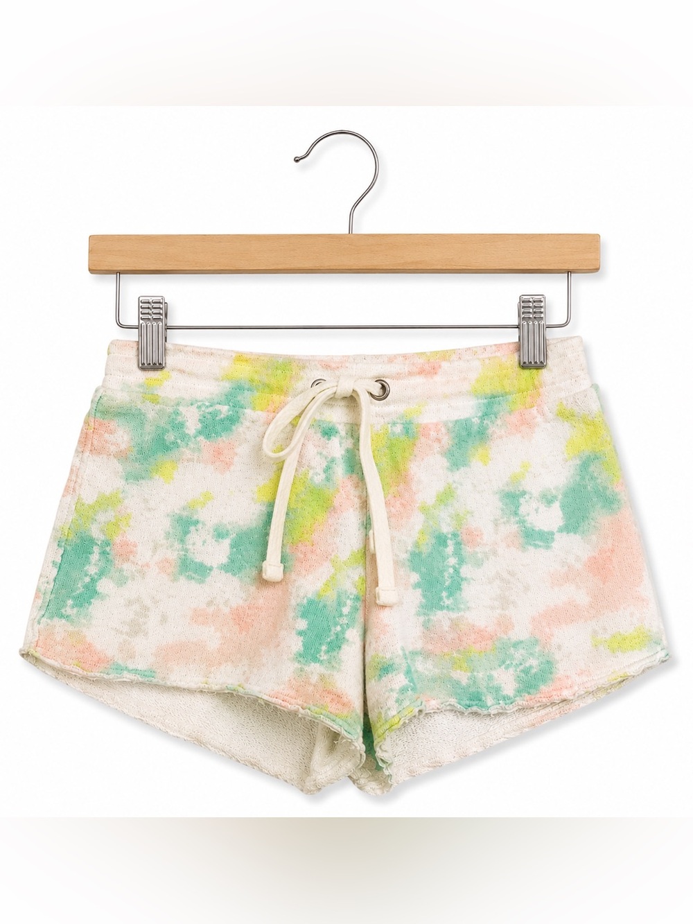 Mudd Girls Shorts Size 12 Spatter Paint Tie Dye‎ Look Sweatshorts Pink Yellow